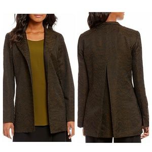 Eileen Fisher Silk Blend Jacquard Jacket Size m